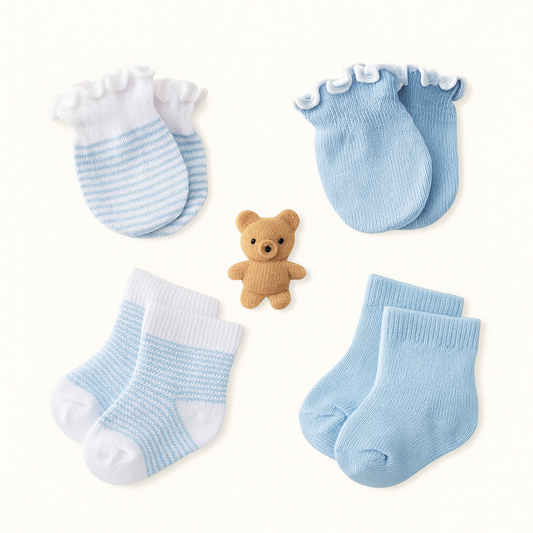 2 Pairs Socks and Mittens