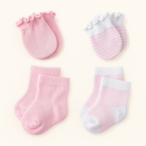 2 Pairs Socks and Mittens