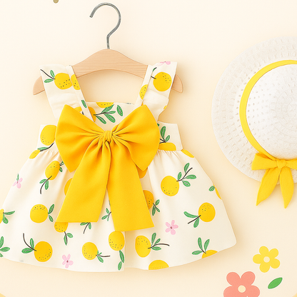 2-Piece Sleeveless Summer Dress with Hat