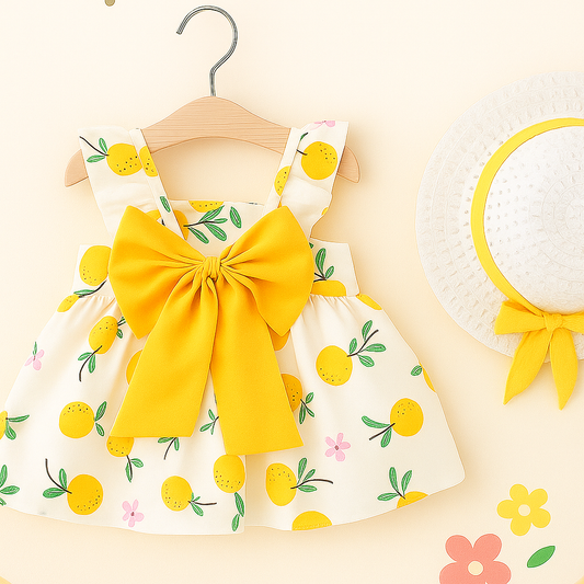 2-Piece Sleeveless Summer Dress with Hat