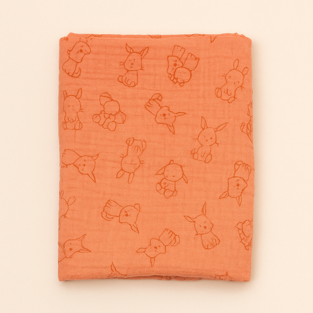 Pack of 3 Muslins, XL Solid Colour Muslin (1pc) + Regular Muslins (2pcs) Set