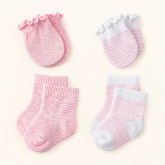 2 Pairs Socks and Mittens